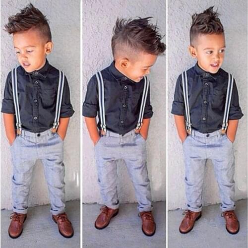 2021 Gentlman Kids Clothing Sets Fashion 2pcs Shirt+Boy Pants newborn baby boy clothes sets spring autumn toddler clothes sets