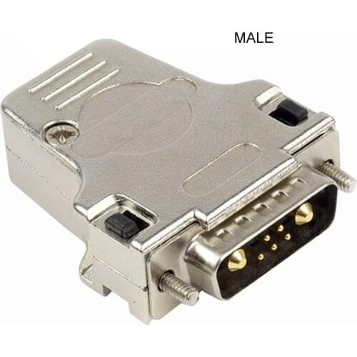 3U Gold Plated 7W2 Solder Head 20A 40A Large Current DB7-pin Connector Male Female Pure Copper D-type Plug With Metal Cover