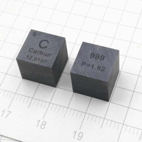 5pc 99.9% High Purity Carbon C 1.79g Carved Element Periodic Table 10mm Cube