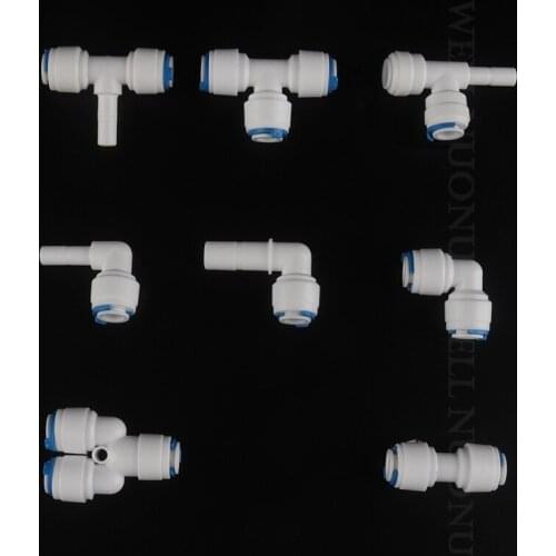 5pcs 1/4" OD Hose Quick Connector 1/4" RO Water Reverse Osmosis System Hose Fitting Misting Cooling System Adapter