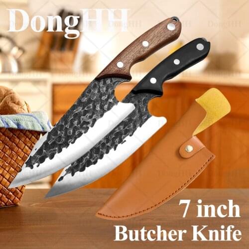 7 inch Damascus Steel Knife Professional Kitchen Knives Meat Cleaver Chef Butcher Knife Cooking Tools