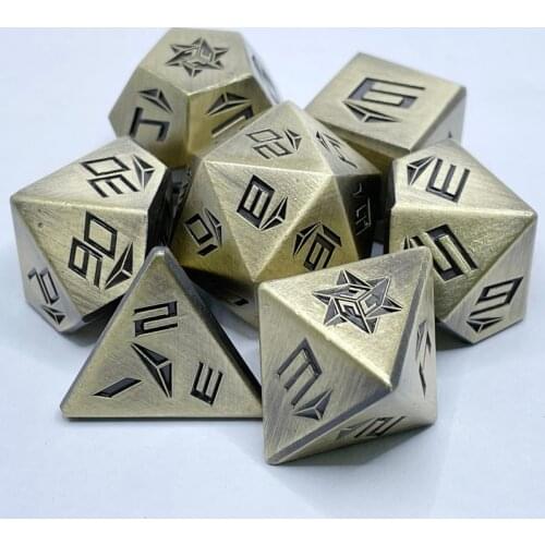 7 Pieces Metal dnd dice Role Playing Dice for Dungeons and Dragons rpg Games & Pathfinder Metal Dices Set