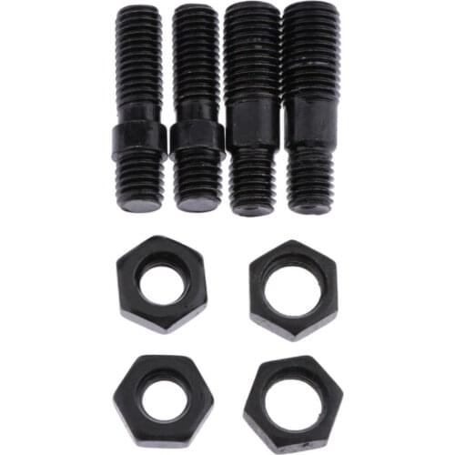 8mm/10mm Motorcycle Rectangular Handlebar Rearview Mirrors for Cruiser Chopper (Black)