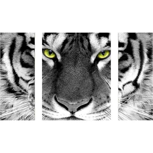 5D DIY Diamond painting Triad Tiger Cross stitch Full Drill Square Embroidery Mosaic Animal Art Picture Rhinestones Home Decor