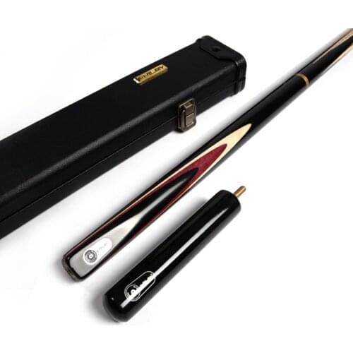 RILEY 3 4 Snooker Cues 9.8mm Tip with 3/4 Snooker Cue Case Set Black 8