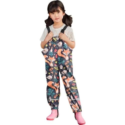 Children Rain Pants Waterproof Overalls Trousers Toddler Kids Boys Girls Rain Mud Jumpsuit Clothes For Kids Outdoor Raincoat L3