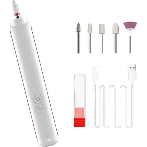 Electric Nail Drill Machine USB Charging Mill Cutter for Manicure Nail File Pedicure Tools Cordless Nail Drill