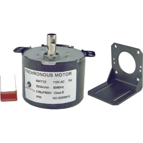 Electric Synchronous Gear Motor 50KTYZ 20-24RPM Low Speed Mini Gearbox High Hardness Motor Holder