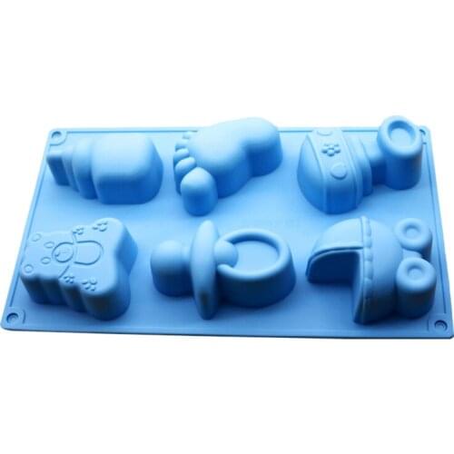 1pcs Silicone Mold Cake Making Childrens Products And Ice Cream Mold Chocolate Biscuit Making Soap Molding Fondant Molds