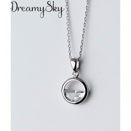 Korean New Charm Zircon Circle Necklaces Pendants For Women Statement Jewelry Choker Necklaces Bijoux Kolye