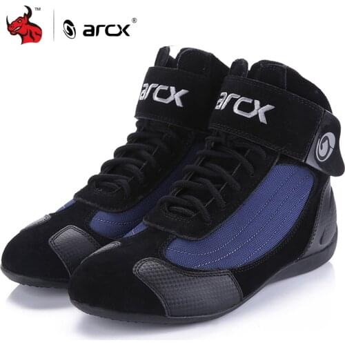 ARCX Motorcycle Boots Botas Moto Men Motocross Shoes Motorbike Biker Chopper Cruiser Touring Ankle Shoes With Tuning Knob