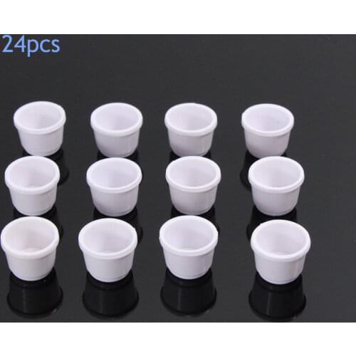 24pcs Model Train Flower Pot Park Garden Railway 1:87 HO Scale Border Parterre GY15087 fairy garden accessories