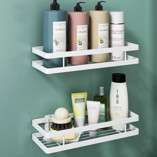 Bathroom Shelves Wall Mounted Corner Shower Holder Storage Rack Shower Hanging Basket Shampoo Holder Basket WC Accessories