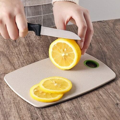 2pcs/Set Cutting Board Non-Slip Chopping Board Eco-Friendly Wheat Straw Kitchen Meat Fruit Food Vegetable Board Tools WJ605
