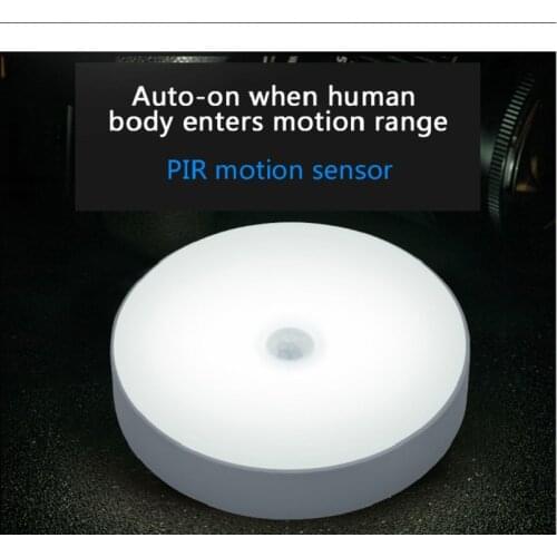 PIR Motion Sensor Night Light Auto On/Off for Bedroom Stairs Cabinet Wardrobe Wireless USB Rechargeable Wall Lamp