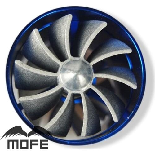 Original Logo Universal 2.5" to 2.95":/ 64mm to 75mm Dual Turbonator Air Intake Fuel Saver Fan