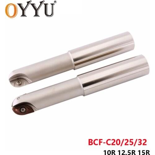 OYYU Ball End Milling Cutter RCF C20 C25 C32 10R 12.5R 15R CNC EndMill Holder Lathe Rod use Willow Leaves Carbide Inserts ZCEW
