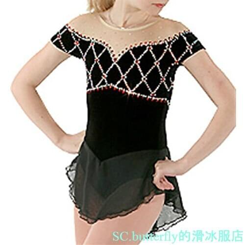 Girls Figure Ice Skating Dresses Fashion Graceful New Brand Custom Figure Skating Dress Children DR4042