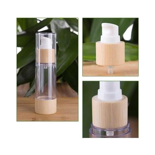 Eco-friendly Bamboo 20ml 30ml 50ml 120ml Empty Airless Vacuum Pump Bottles for Makeup Cream Serum Lotion Skin Care 10pcs/lot