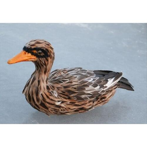 Real life toy large 40x25cm dark gray feathers duck model home garden prop decoration toy gift h1330