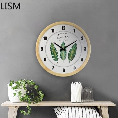 Modern Design Nordic Vintage Wood Farmhouse Wall Clock Living Room Modern Design Home Decor Antiguedades Decorativas Horloge