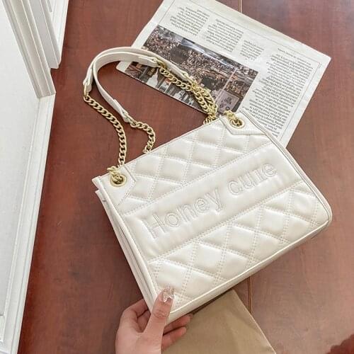 Luxury PU Leather Women Handbag Small Brand Design Text Decoration Bucket Shoulder Bag For Female Crossbody Bags Satchels