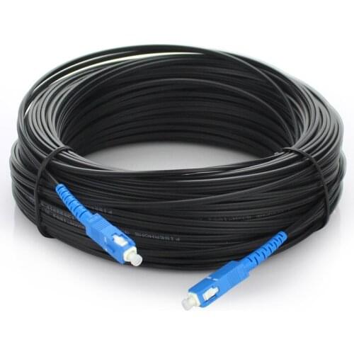 50M Outdoor Drop Cable SC UPC Simplex FTTH Drop Patch Cable Singlemode Fiber Optic Patch Cord FTTH Fiber Optic Jumper Cable