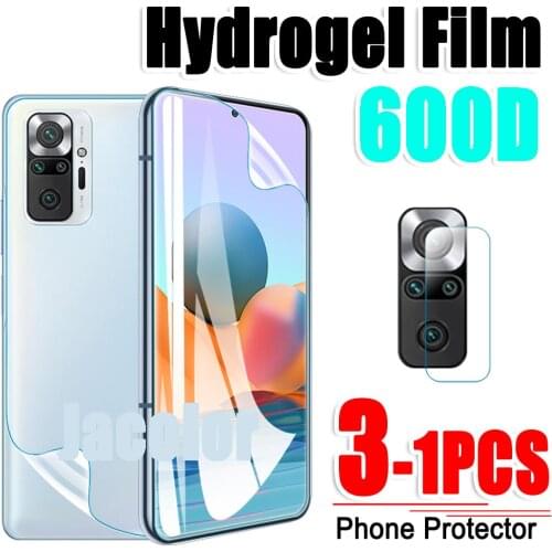 600D Safety Hydrogel Film For Xiaomi Redmi Note 10 Pro Max Back Screen Protector Camera Glass Redmy Note10 10Pro 10s Note9 9 9s