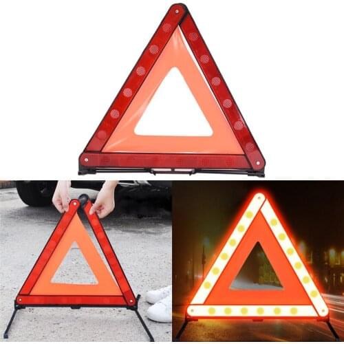 Foldable Car Vehicle Emergency Breakdown Warning Sign Triangle Stop Sign Reflective Road Safety Practical