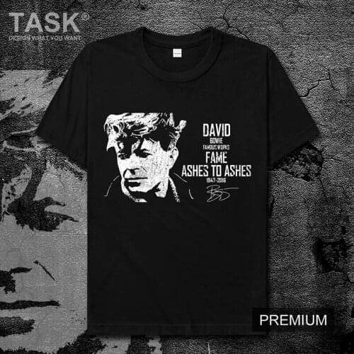 Celebrity David Bowie United Kingdom musician Glam Rock Master Money tide in August clothes Short sleeve new Tops mens cotton 01