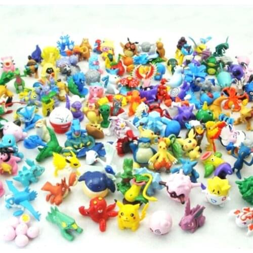100PCS Pokemon Figures 4-5cm Japan Anime Pikachu PokéMon Model Dolls Toys Child Birthday Gifts For Kids