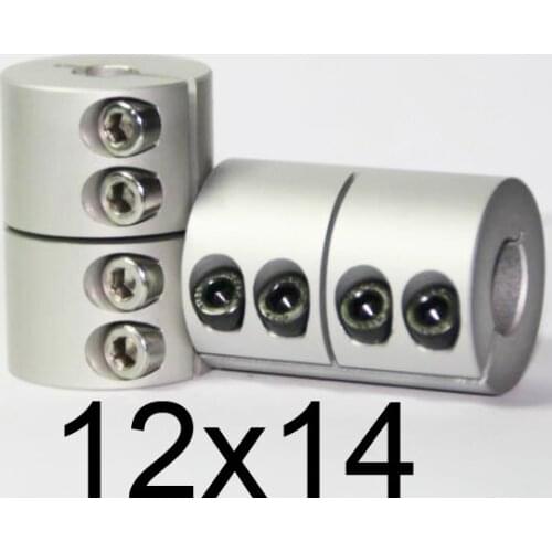 12x14 Rigid clamping screws Solid Coupling,12mm 14mm shaft butt-muff coupler for stepper motor D32 L45