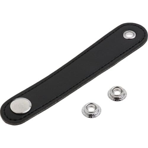 2 Pieces Bass Piano Accordion Cow Leather Strap Buckle Musical Instrument Parts for Bass Piano