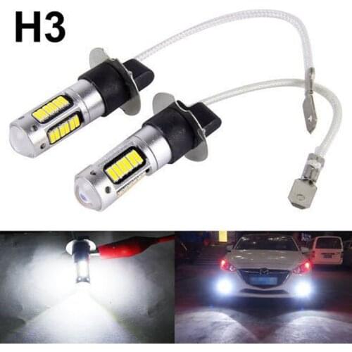 2PCS H1 H3 880 881 LED Bulb Super Bright Car Fog Lights 12V White Day Running Lamp for Honda Civic Accord Crv Fit Jazz City