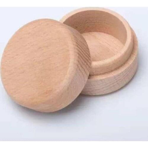 200pcs Small Round Wooden Storage Box Ring Box Vintage decorative Natural Craft Jewelry box Case Wedding Accessories SN3464