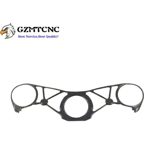 Carbon Fiber 3D Decal Pad Triple Tree Top Clamp Upper Front End Steering Cover Sticker For Yamaha YZF-R1 YZF R1 1000 2009-2011
