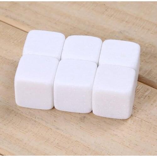 6Pcs Marble Cubes Whiskey Drinks Chilling Ice Stone Bar Cocktail Accessories Eliminates the Ice Shape to Cooling the Drinks