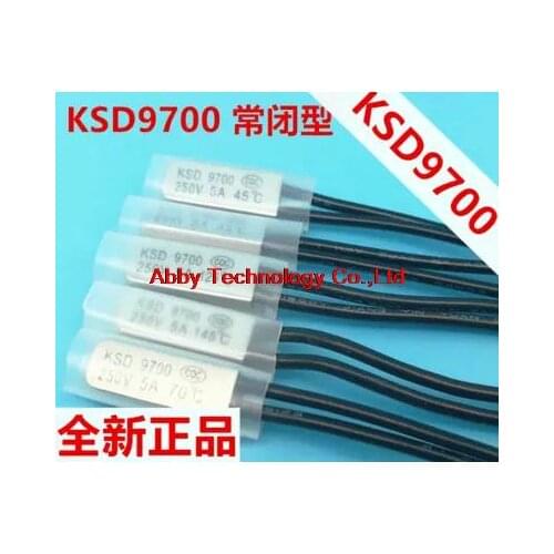 Free Shipping KSD9700 5A250V 45,55,65,40,50,60 Degrees Centigrade N.O. normally open Thermostat Kit Temperature Switch