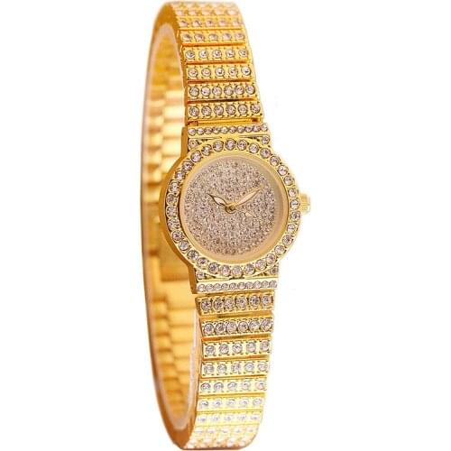 Fashion Small Bracelet Watch Elegant Womens Watches Crystal Diamond Bracelets Quartz Clock Ladies Hour Small Dial A3280