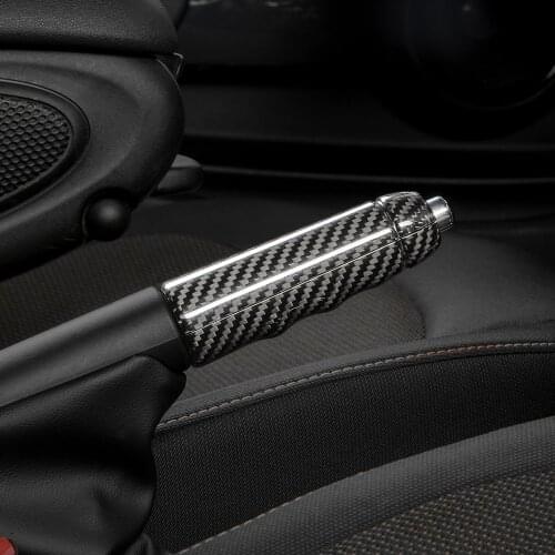 For MINI COOPER F55F56F57 Real Carbon Fiber Handbrake Sleeve Gear Shift Knob Case Handbrake Cover Protector