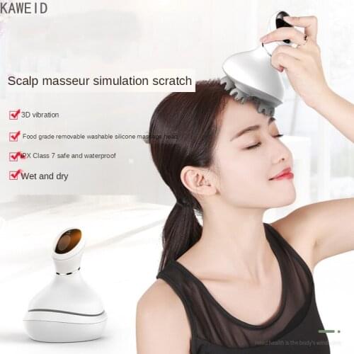 Electric Scalp Massager Portable Head Scratcher with Tissue Kneading Nodes Stress Release Massager for Muscles Shoulder Calf