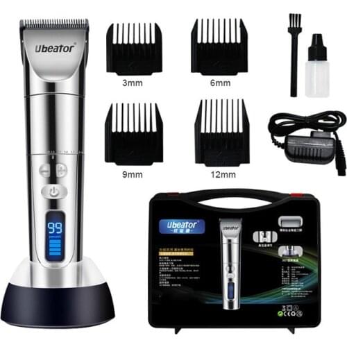 Electric Low Noise Hair Clipper machine hair cut Cordless Barber Professional Full Set For Man Barber Hair Trimmer LED Display