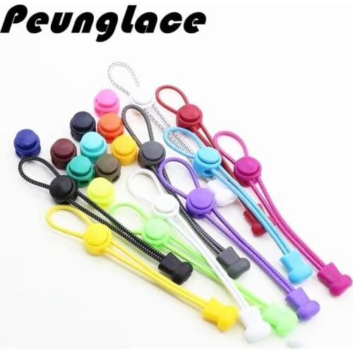 Quality PeungLace 1000 Pair/lot No Tie Elastic Shoelaces Kids Laces with Locks 21 Colors