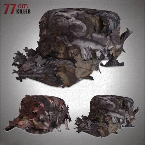 Camouflage Tactical Caps Men Outdoor Breathable 3D Leaves Bionic Hunting Hat Mens New Military Camo Birdwatch Airsoft Sniper Cap