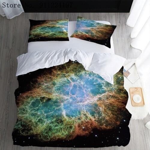 2/3pcs Duvet Cover Set Bedding Set 3D Printing Luxury Quilt Cover Single Double Queen King Size Black Hole Home Textile