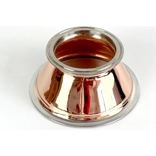 Clamp 6.5" x 1.5" Copper Reducer , Red Copper, Distillation, Moonshine still