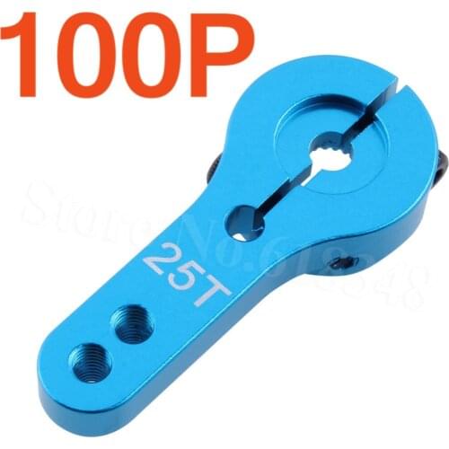 100pcs Metal 25T Aluminum Servo Horn M3 threads Steering Arm For RC Models