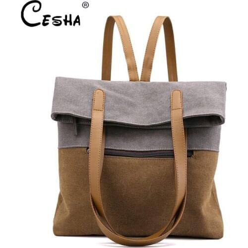 Fashion Patchwork Women Backpack High Quality Durbale Canvas Travel Backpack Shoulder Bag Girls Multifunction School Backpack