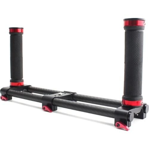 Dual Handle Grip Bracket Set Carbon Aluminium Double Handle Hand Held for Stabilizer Zhiyun crane2 DJI RoninS Moza AIR Feiyu