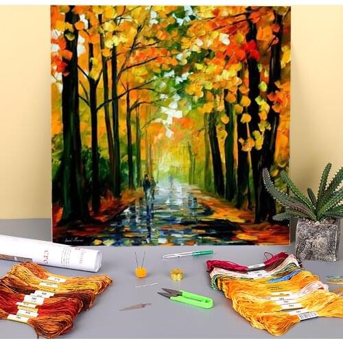 The Rain Is Gone Printed 11CT Cross Stitch Full Kit Embroidery DMC Threads Craft Handiwork work Hobby Gift Design